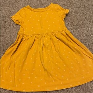 Cat & Jack Yellow Dress with Heart Details